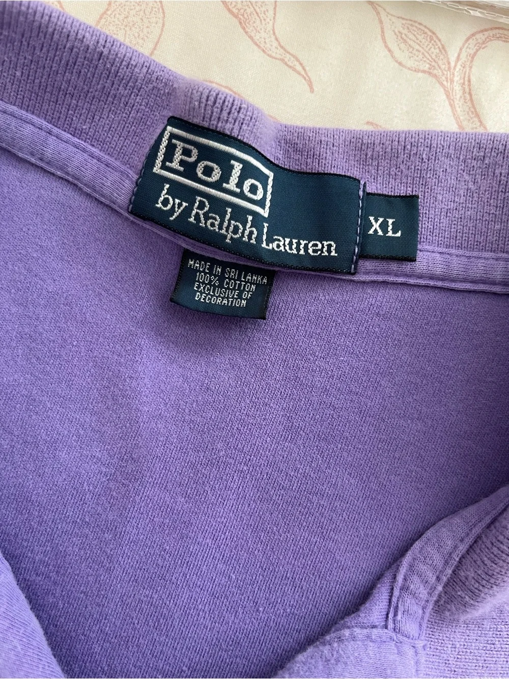 Polo Ralph Lauren Shirt with Small Yellow Pony Logo - Purple XL